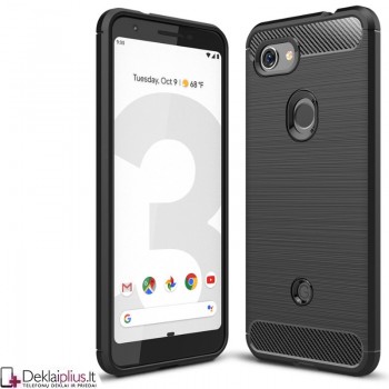 Carbon guminis dėklas - juodas (Google Pixel 3A)